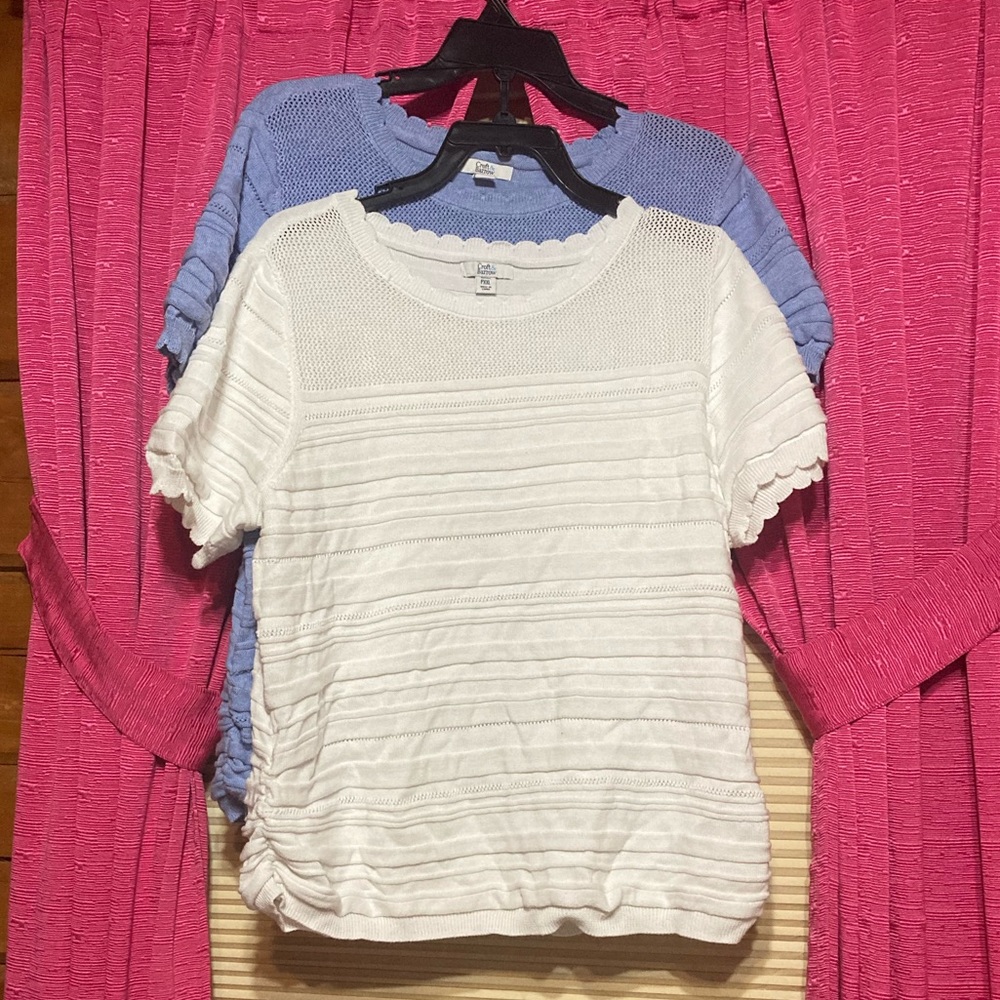 Set of 2 Blue & White shirts - Croft & Barrow